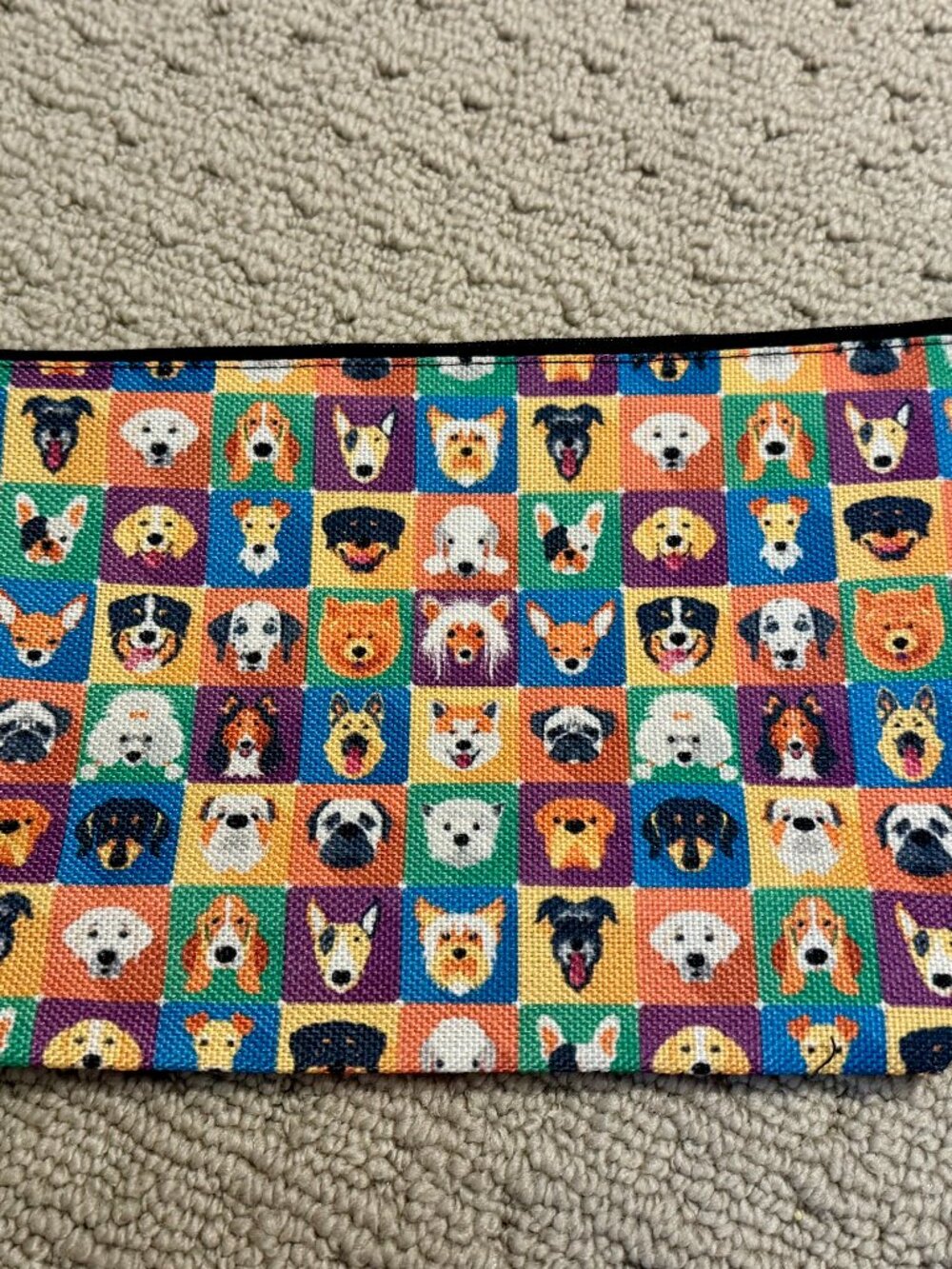 Colorful Images Of Mixed Dogs Makeup Cosmetic Bag/Toys